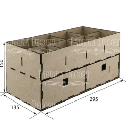 Sale Organizador rectangular de escritorio con dos cajones en DM Organización