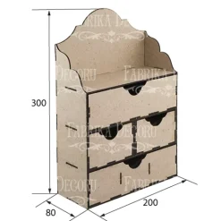 Online Organizador rectangular de escritorio con cuatro cajones en DM Organización