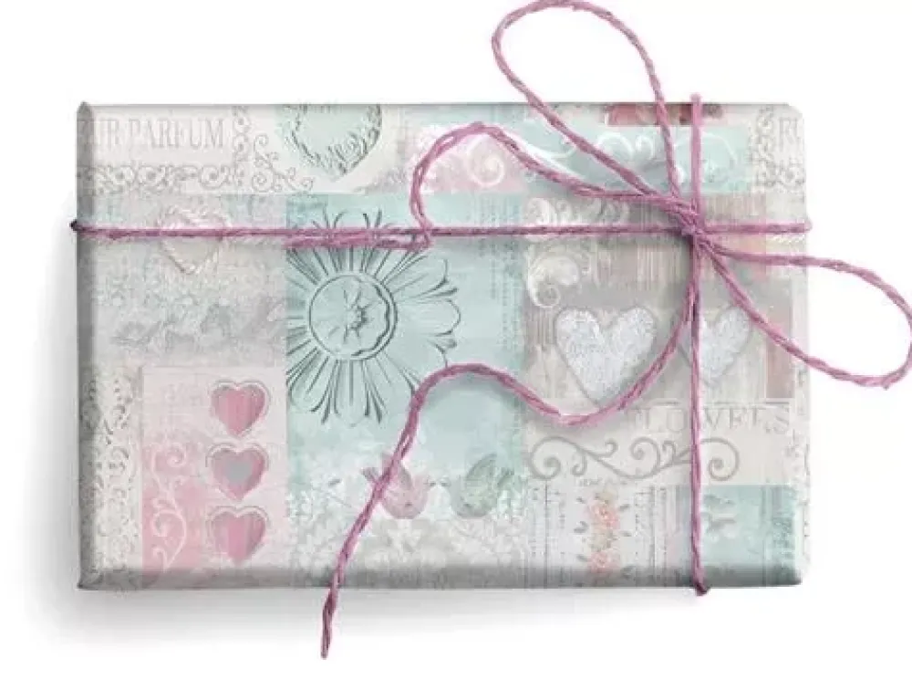 Discount Papel corazones y rosas 49,5x68cm Papel Y Decoupage