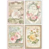 Clearance Papel de arroz 4 Postales Rosas Best Sellers 21x30cm Papeles|Decoupage