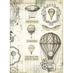 Sale Papel de arroz Aventura Voyages Fantastiques 21x30cm Decoupage