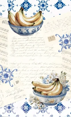 Papel de Arroz Bananas I Fruits Market 54x33cm Papel Y Decoupage