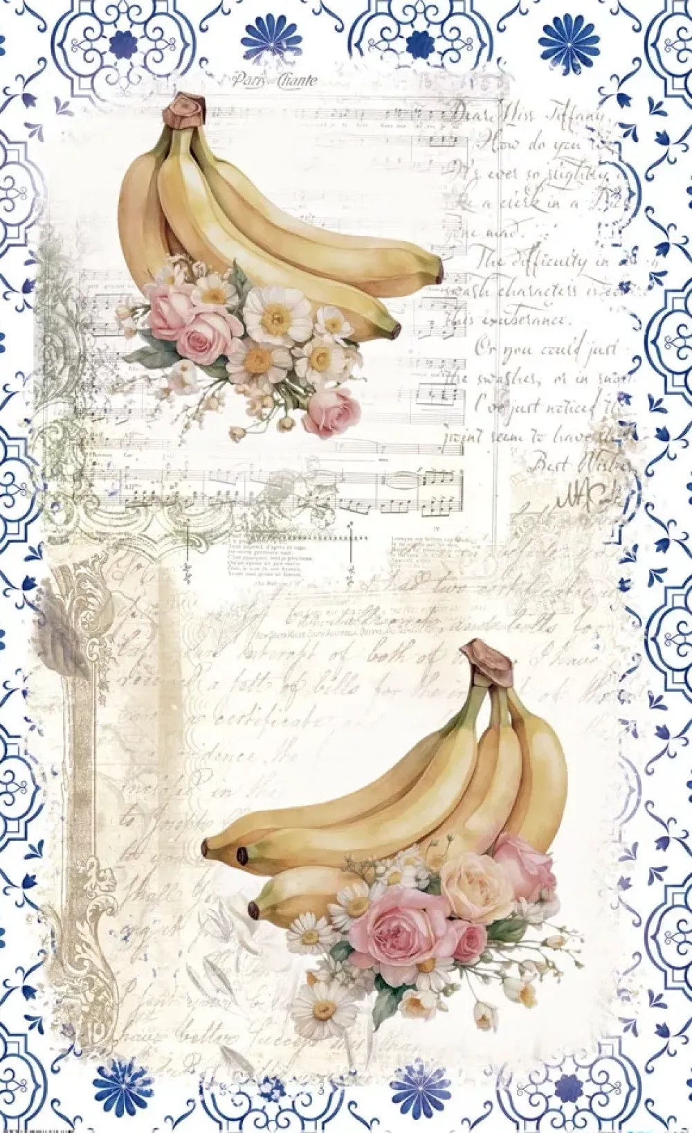 Best Papel de Arroz Bananas II Fruits Market 54x33cm Papel Y Decoupage