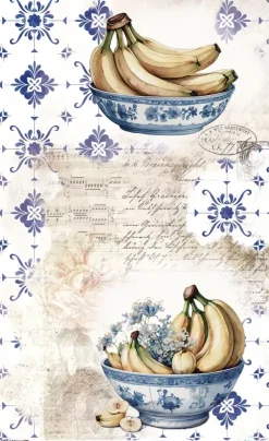 New Papel de Arroz Bananas IV Fruits Market 54x33cm Papel Y Decoupage