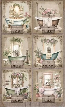Clearance Papel de Arroz Baño VI Home & Deco Bath and Kitchen 54x33cm Decoupage