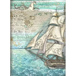 Discount Papel de arroz Barco de Vela Songs Of The Sea 21x29cm Decoupage