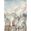 Hot Papel de arroz Búhos The Owl's House 21x30cm Decoupage