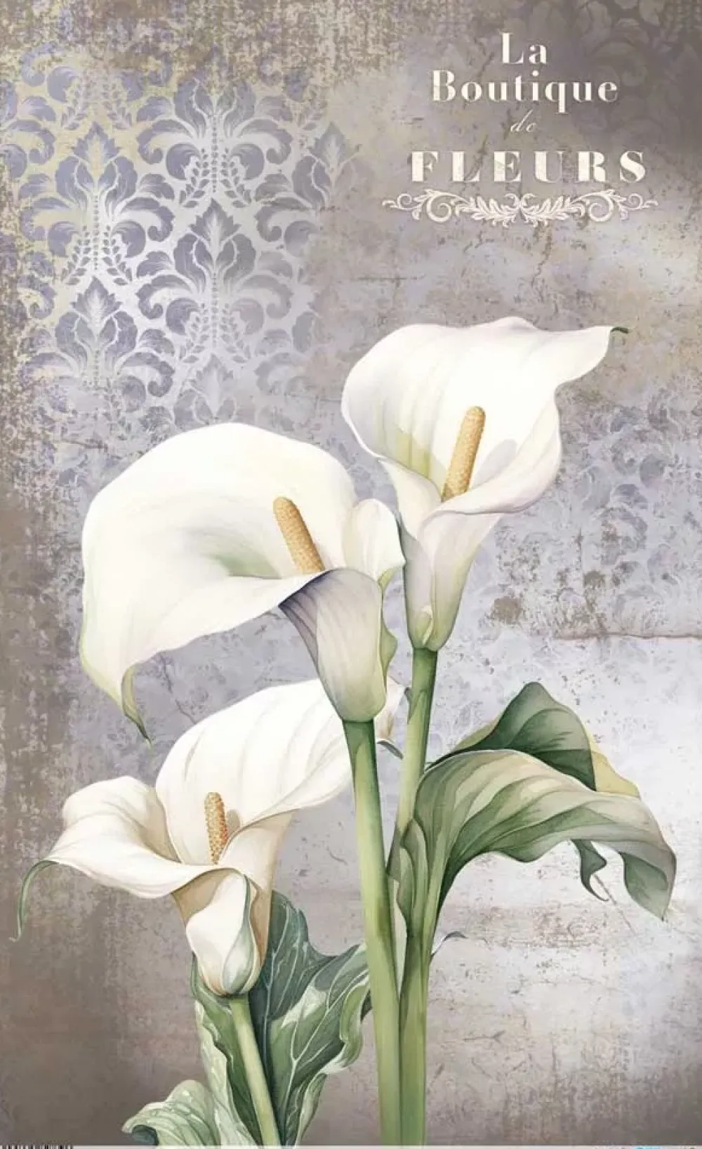Outlet Papel de Arroz Calla Lily III La Vie en Fleurs 54x33cm Decoupage