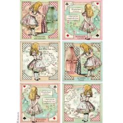 Clearance Papel de arroz Cartas Alice Forever 21x29cm Papeles|Decoupage