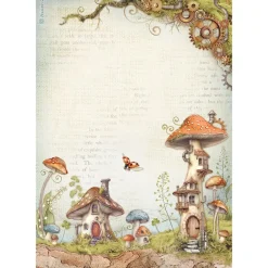 Outlet Papel de arroz Casas de setas Romantic Hidden Grove 21x30cm Papeles|Decoupage