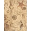 New Papel de arroz Conchas Sea Land 21x30cm Decoupage