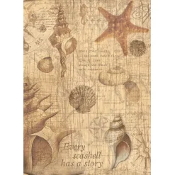 New Papel de arroz Conchas Sea Land 21x30cm Decoupage