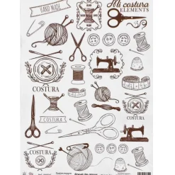 Clearance Papel de arroz Costura 29x41cm Papel Y Decoupage