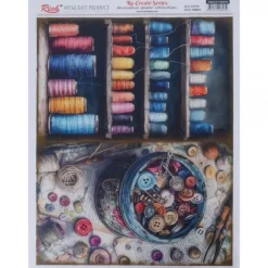 Hot Papel de Arroz Costura 29x42cm Papeles|Decoupage