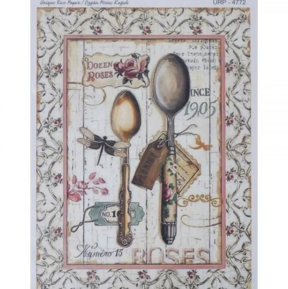 Online Papel de Arroz Cucharas 29x42cm Decoupage
