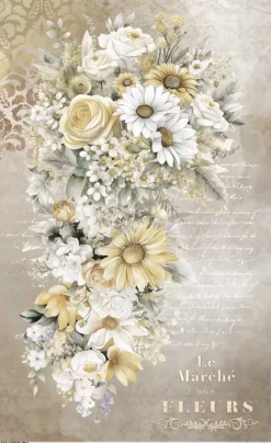 Clearance Papel de Arroz Daisies IV La Vie en Fleurs 54x33cm Decoupage