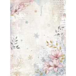 New Papel de arroz Esquina Floral Dewdrops 21x30cm Papeles|Decoupage