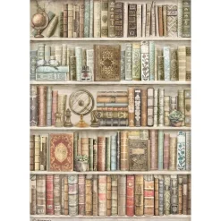 Online Papel de arroz Estantería de Libros Best Sellers 21x30cm Papeles|Decoupage