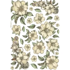 Clearance Papel de arroz Flores Blancas Best Sellers 21x30cm Papeles|Decoupage