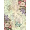 Discount Papel de arroz Flores y Mariposas Wonderland 21x30cm Decoupage
