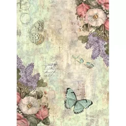 Discount Papel de arroz Flores y Mariposas Wonderland 21x30cm Decoupage