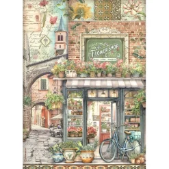 Online Papel de arroz Flower Shop Art of Travelling 21x30cm Papeles|Decoupage