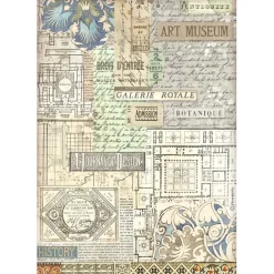 Outlet Papel de arroz Fondo Museo Art of Travelling 21x30cm Papeles|Decoupage