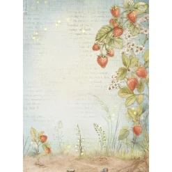 Discount Papel de arroz Fresas Romantic Hidden Grove 21x30cm Papeles|Decoupage