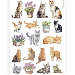 Hot Papel de arroz Gatos Best Sellers 21x30cm Papeles|Decoupage