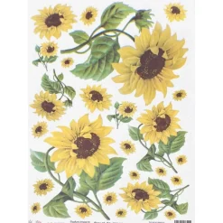 Best Papel de arroz Girasoles 29x41cm Papel Y Decoupage