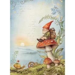 Papel de arroz Gnomo Romantic Hidden Grove 21x30cm Papeles|Decoupage