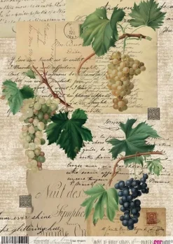 Clearance Papel de Arroz Grapes II 30x21cm Decoupage