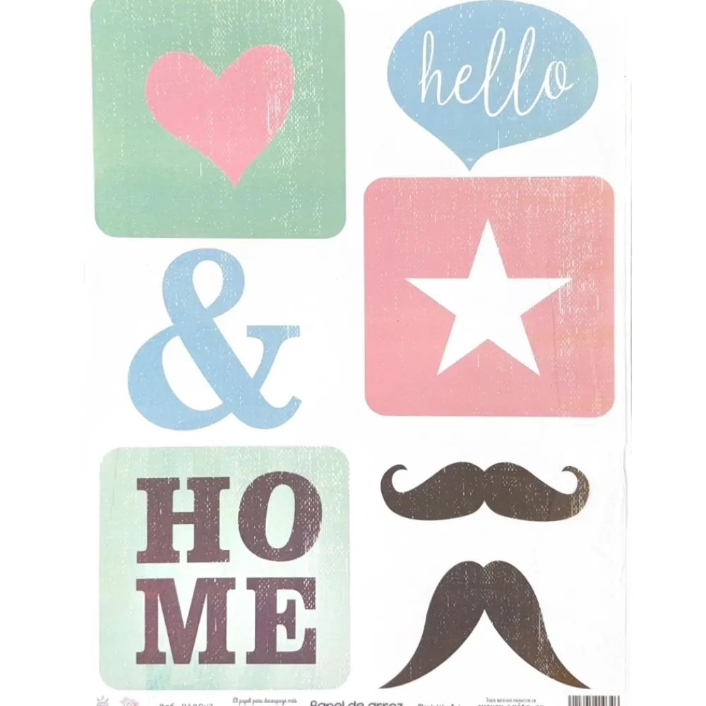 New Papel de arroz Home 29x41cm Papel Y Decoupage