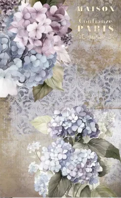 Clearance Papel de Arroz Hydrangeas II La Vie en Fleurs 54x33cm Decoupage
