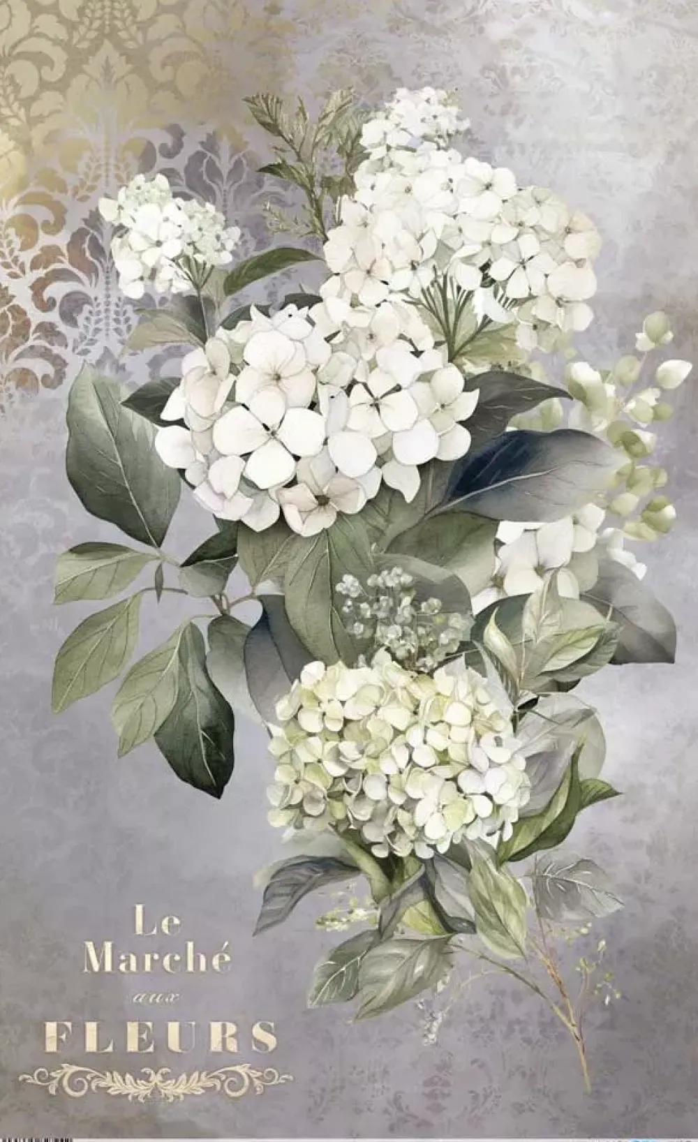 Papel de Arroz Hydrangeas I La Vie en Fleurs 54x33cm Decoupage