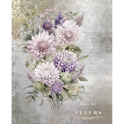 Hot Papel de arroz La Vie En Fleurs Dahlias IV 54x70cm Papel Y Decoupage
