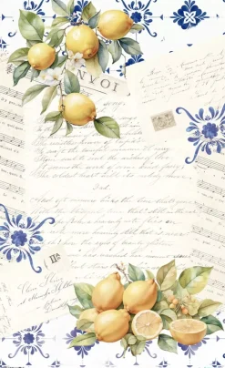 New Papel de Arroz Lemon I Fruits Market 54x33cm Papel Y Decoupage