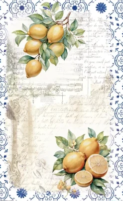 Papel de Arroz Lemon II Fruits Market 54x33cm Papel Y Decoupage