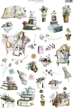 Best Papel de Arroz Leyendo Colores A3 Papeles|Decoupage