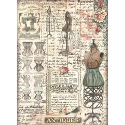 Outlet Papel de arroz Maniquís Brocante Antiques 21x30cm Papeles|Decoupage
