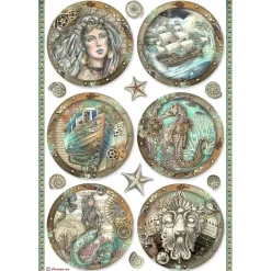 Sale Papel de arroz Ojos de Buey Songs Of The Sea 21x29cm Decoupage
