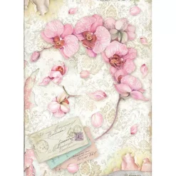 Best Papel de arroz Orquídea Rosa Orchids and Cats 21x30cm Papeles|Decoupage