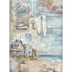 Papel de arroz Paisaje Silent Sea 21x30cm Papeles|Decoupage
