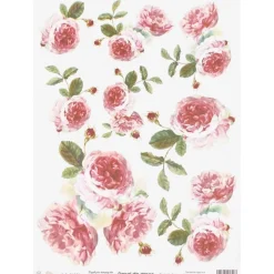 Clearance Papel de arroz Peonias 29x41cm Papel Y Decoupage