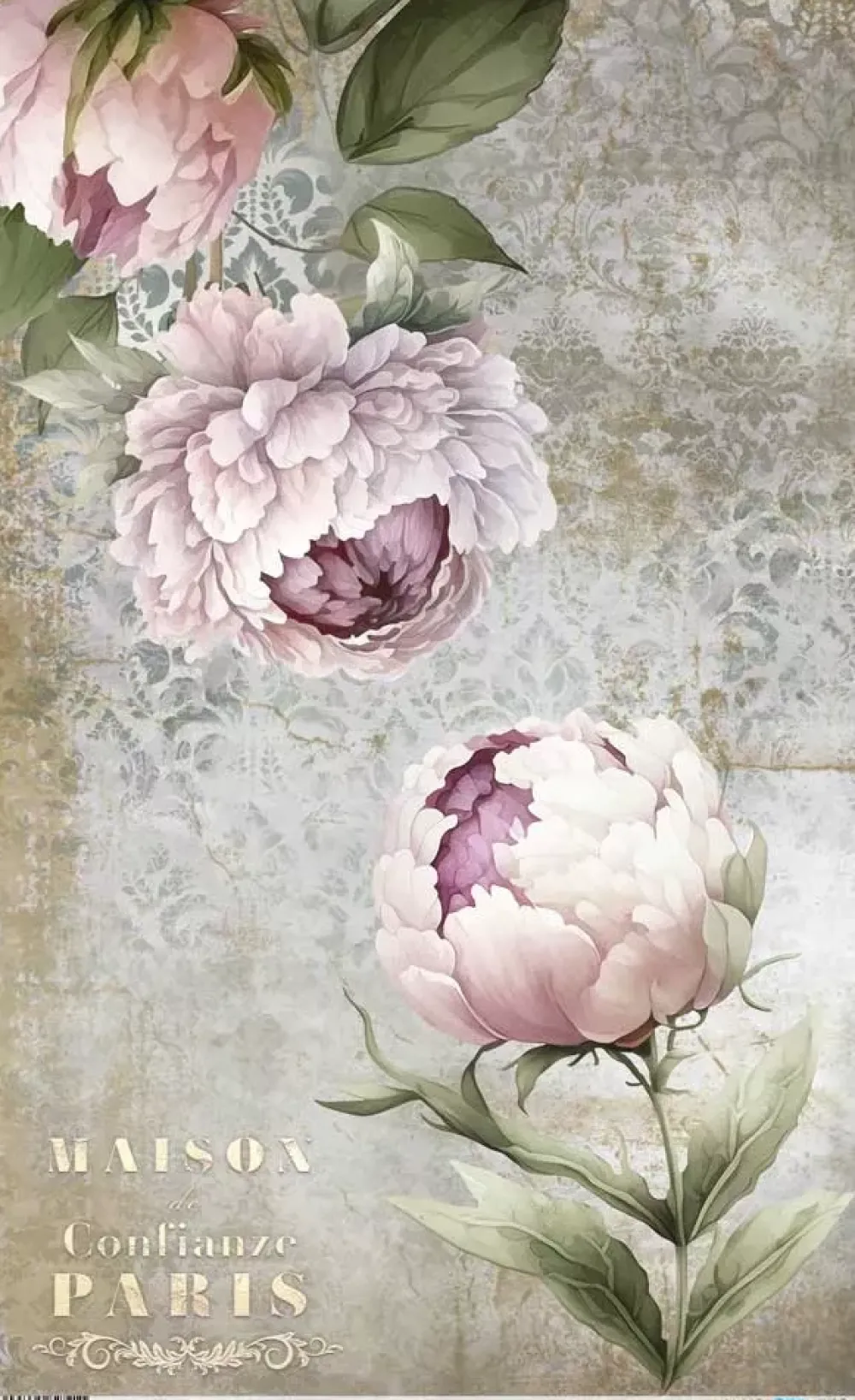 Hot Papel de Arroz Peonies II La Vie en Fleurs 54x33cm Papeles|Decoupage
