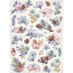 Clearance Papel de arroz Piñas y Flores Dewdrops 21x30cm Papeles|Decoupage