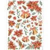 Papel de arroz Poinsettias y Campanas All You Need For Christmas 21x30cm Decoupage|Papeles