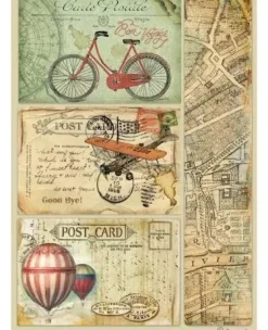 Papel de arroz Post card Around the World 21x29,7cm Papeles|Decoupage
