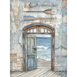 Clearance Papel de arroz Puerta Silent Sea 21x30cm Papeles|Decoupage