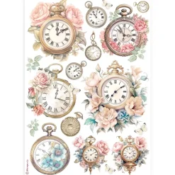 Papel de arroz Relojes Best Sellers 21x30cm Decoupage